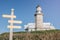 Low angle shot of the lighthouse of Matxitxako captured in Spain