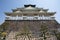 Low angle shot of a pagoda building in Osaka Castle Park in Japan