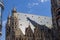 Low angle shot of the roof of the historic Stephansdom cathedral in Vienna, Austria