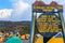 Low angle shot of a sign on the entrance of Kilimanjaro National Park in Tanzania