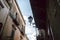 Low angle shot of an typical southern Italian empty streetlamp in Lecce