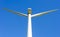 Low angle shot of a wind turbine in the Te Apiti wind farm in the Tararua hills near Ashurst