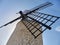 Low angle shot of the windmill in Molinos de Viento de Consuegra, Spain