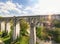 Low angle of viaduct of the municipality of Willingen Upland