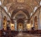 Low-angle view of an amazing empty church in Bologna, Italy