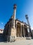 Low angle view of Aziziye Mosque under blue sky