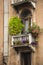 Low angle view of a balcony of residential building