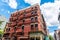 Low angle view of brick building in Soho in New York