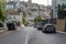 Low angle view of cars parked on the road.