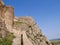 Low angle view of castle in Penas de San Pedro. Albacete, Castile La Mancha, Spain.