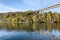 Low angle view of the Charlemagne route bridge in Dinant