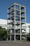 Low angle view of concrete handrail staircase