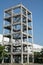 Low angle view of concrete handrail staircase