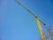 Low Angle View Crane over Blue Sky