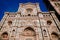 low angle view of famous Duomo Cathedral with Giotto Bell Tower