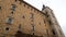 Low angle view of the famous tower of Alcazar of Segovia located in Spain