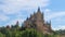 Low angle view of the famous tower of Alcazar of Segovia located in Spain