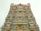 Low angle view of the gopura at sri maha mariamman temple on silom road in bangkok
