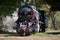 Low angle view of old train in open air museum