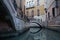 Low angle view over Venetian bridges and buildings