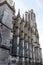 Low angle view at a part of cathedral Notre Dame in Reims