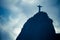 Low Angle View Of Silhouette Christ The Redeemer Against Blue Sky