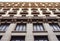 Low angle view of a tall early 20th century building, Barcelona, Spain