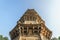 Low angle view of the tower in Kaiyuan Temple at sunrise in Quanzhou, China