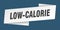 low-calorie banner template. ribbon label sign. sticker