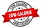 low-calorie label sign. round stamp. band. ribbon