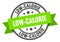 low-calorie label sign. round stamp. band. ribbon