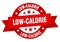 low-calorie round ribbon isolated label. low-calorie sign.