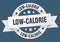 low-calorie round ribbon isolated label. low-calorie sign.