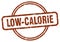 low-calorie stamp. low-calorie round vintage grunge label.