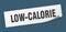 low-calorie sticker. low-calorie square isolated sign.