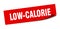 low-calorie sticker. square isolated label sign. peeler