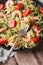Low calorie zucchini pasta with shrimp macro vertical