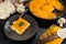 Low-Carb Keto Diet Shepherd`s Pie with Cauliflower Base, Sauteed Meat and Cheddar