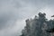 Low clouds in Tianzi mountains in Zhangjiajie