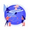 Low cost flights abstract concept vector illustration.