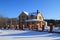 Low country construction.Two-storeyed brick cottage