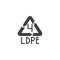 Low-density polyethylene vector icon