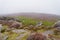 Low fog swirls around Surprise View in Derbyshire