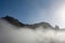 Low hanging clouds in the mountains on Tenerife in Spain