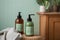 Low impact green stylish bathroom products, AI generative