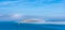 Low lying mist covering Irelands Eye island, view from Howth, Ireland