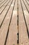 Low perspective image of pier boardwalk