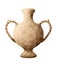 Low poly art with stylized ancient vase