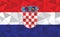 Low poly Croatia flag vector illustration. Triangular Croatian flag graphic. Croatia country flag is a symbol of independence