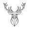 Low poly deer illustration design